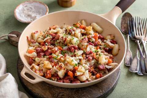 Easy Beef, Cabbage & Carrot Skillet