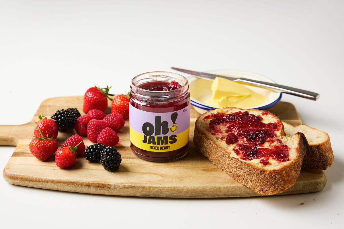 Oh! Jam. Rhubarb and Raspberry